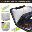 Fireproof & Waterproof Expanding File Folder Organizer with Zipper - Large Capacity Document Safe Bag(Silver zipper handle model)