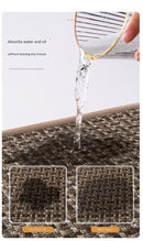 Absorbent & Dirt-Resistant Woven Kitchen Mat - Non-Slip Runner Rug for Home(Interlocking Gray)