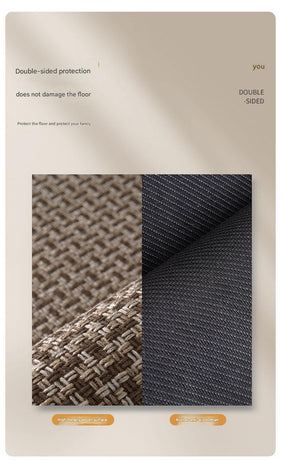 Absorbent & Dirt-Resistant Woven Kitchen Mat - Non-Slip Runner Rug for Home(Interlocking Black)