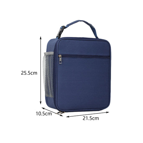 Grey Portable Insulated Lunch Bag - Large Capacity Thermal Cooler Tote with Shoulder Strap for Work, School, and Picnic