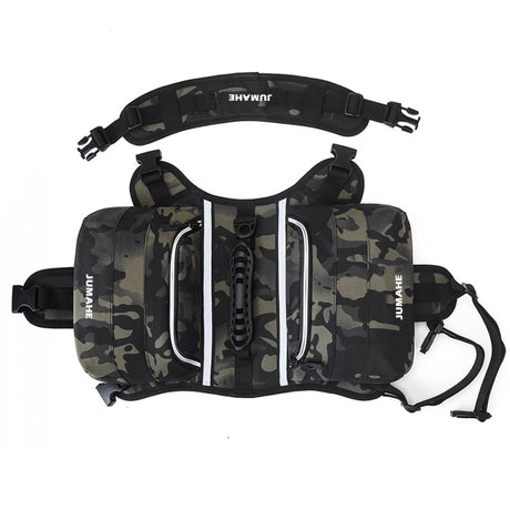 Camuflaje Saddle Bag Dog Backpack - Adjustable Harness Pack for Hiking, Camping & Travel with Medium to Large Dogs