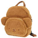 Brown Adorable Sherpa Animal Mini Backpack - Cute Bunny & Bear Convertible Crossbody Bag for Girls