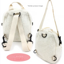 Brown Adorable Sherpa Animal Mini Backpack - Cute Bunny & Bear Convertible Crossbody Bag for Girls