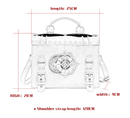 Retro Steampunk Satchel Bag with Decorative Clock & Gears - Gothic Crossbody Purse