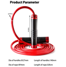 Red Weighted Jump Rope for Workout Fitness - Thick 9mm Cable for Intense Fitness, Strength & Cardio Workout