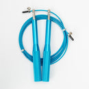 2PCS Blue Pro-Grade Speed Jump Rope with Knurled Aluminum Handles - Ball Bearing System for CrossFit, Boxing & Double Unders