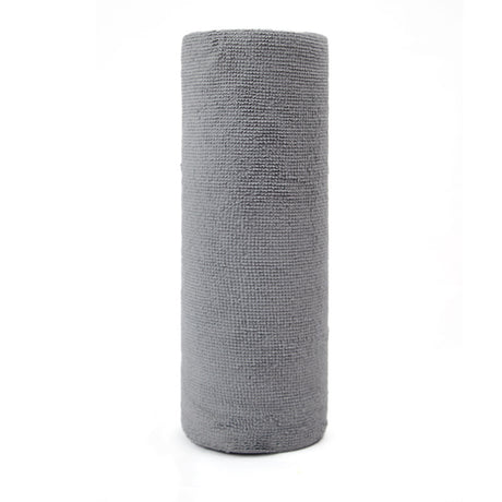 Grey 4-Roll Pack, 80 Sheets Reusable Tear-Off Microfiber Cleaning Cloths - Non-Stick Oil & Absorbent Kitchen Wipes