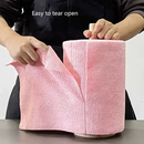 Grey 4-Roll Pack, 80 Sheets Reusable Tear-Off Microfiber Cleaning Cloths - Non-Stick Oil & Absorbent Kitchen Wipes