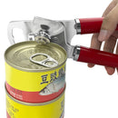 Red (2-Pack) Heavy-Duty Manual Can Opener - Ergonomic 3-in-1 Tool with Stainless Steel Cutter & Bottle Opener