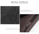 3-PCS Black Menbense Fashion Leather Wallet Set - Vintage Hunter Design Bi-Fold Wallet with Card Slots