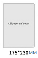2PCS Black Vintage A5 PU Leather Journal with Leaf Charm - Ring Bound Refillable Notebook Set