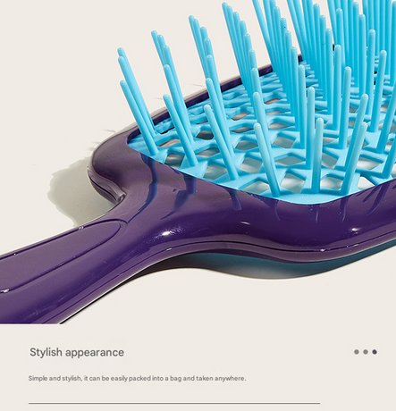 Pink 8-Piece Detangling Hair Brush Set - Vented Wet/Dry Brushes for Smooth, Knot-Free Hair