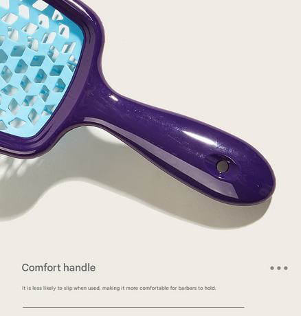 Purple 8-Piece Detangling Hair Brush Set - Vented Wet/Dry Brushes for Smooth, Knot-Free Hair
