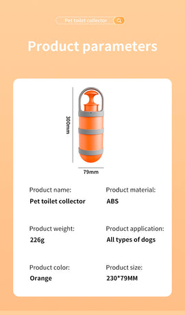 Portable Pet Waste Scooper - Compact & Hygienic Poop Picker for Dogs & Cats On-the-Go