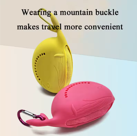 Green 2-PCS Smart Whale Silicone Case Quick-Dry Towel Set - Portable & Cooling for Gym & Travel