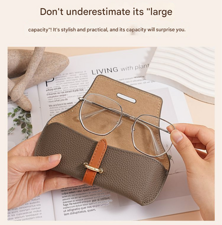 3 Pack Grey Chic Portable Glasses Case Set - Anti-Pressure Sunglass & Myopia Eyewear Protectors