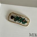 Christmas Collection Hair Clips - Set of 5 Random Main Image Styles, Festive Knitted Tree & Bow BB Clips, Bangs Clips & Hair Accessories