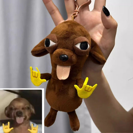 Abstract Chihuahua Plush Keychain - 