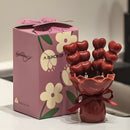 Red Cute Dessert & Fruit Forks with Ceramic Storage Jar - High-Value Creative Tableware Set