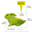 Outdoor Garden Decoration Ornament - Courtyard Balcony Resin Corn Rabbit Figurine, American Countryside Garden Landscape