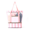 Pink 2-in-1 Large Capacity Beach Bag - Portable Swim & Travel Tote with Insulated Cooler (45x17x40 cm)