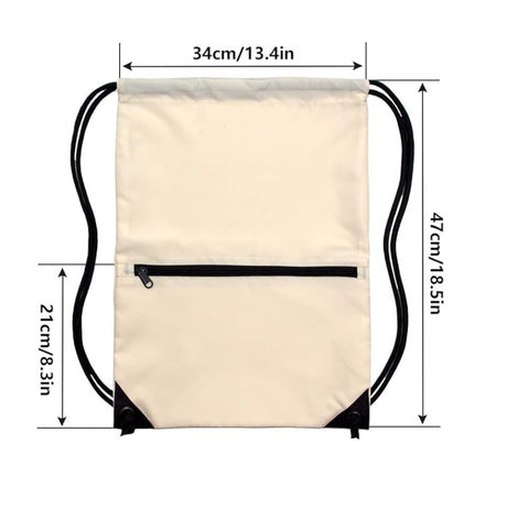 Navy Blue Versatile Drawstring Backpack - Sports, Gym, Yoga, Dance & Travel Carry-All (34x47 cm)
