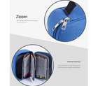 Blue Large Capacity 72-Slot Pencil Case - Multi-functional Oxford Cloth Storage for Students, Artists & Stationery (23x7x16 cm, 228g)