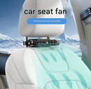 Black Car Seat Headrest Fan - USB Powered Bladeless Rear Seat Fan for Vehicle Cooling (175x75x34mm)