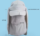 Navy Blue UV Protection 4-in-1 Outdoor Sun Hat with Removable Flaps