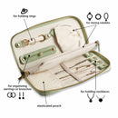 Pink Portable Travel Jewelry Organizer - Anti-Tangle Storage for Necklaces, Earrings, Rings & Bracelets (24.9x11.4 cm)