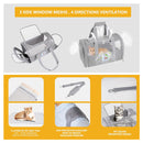 Black Large Cat & Small Dog Carrier - Soft-Sided, Foldable & Breathable Pet Travel Bag (43x30x28 cm)