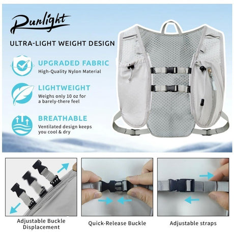 Black Lightweight Hydration Backpack with 1.5L Water Bladder Compact Cycling Running Pack for Hiking and Outdoor Sports Ideal for Australian Adventures