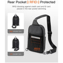 Black Modern Urban Sling Bag Crossbody Chest Pack with Quick Adjustable Strap Compact Daypack for Travel and Daily Commute