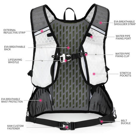 White Lightweight Outdoor Hiking Backpack Nylon Daypack for Cycling Camping and Mountaineering Breathable Sports Bag Ideal for Australian Adventures