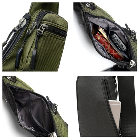 Black Tactical Style Sling Bag Crossbody Chest Pack Lightweight Daypack for Travel Hiking and Cycling Fits 8.3 Inch Notebook Ideal for Australian Outdoors