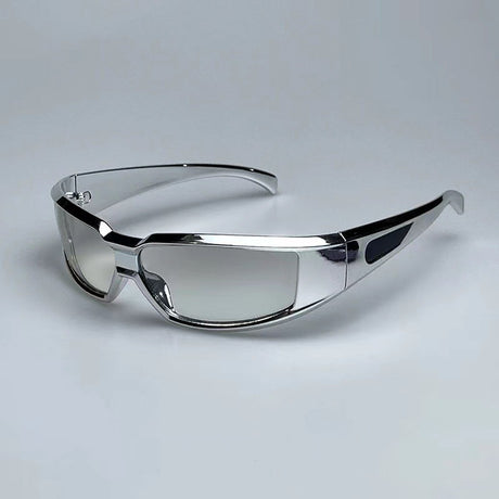 3 Pack Y2K Cyberpunk Sunglasses Futuristic Rectangular Shades Sci-Fi Style Fashion Eyewear for Festivals and Raves Ideal for Men and Women