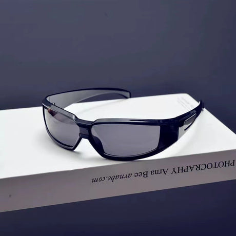 3 Pack Y2K Cyberpunk Sunglasses Futuristic Rectangular Shades Sci-Fi Style Fashion Eyewear for Festivals and Raves Ideal for Men and Women