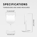 Cute Cat Ear LED Makeup Mirror Desktop Vanity Light with Storage Tray Adjustable Angle Cordless Cosmetic Beauty Tool for Teens