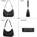 Women's Retro Shoulder Bag Classic 90s Style Underarm Purse Faux Leather Crescent Hobo Handbag with Zipper for Daily Use and Evening
