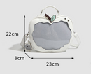 Red Cute Apple Shaped Ita Bag Convertible Backpack Crossbody Purse with Mesh Pin Display Window for Teen Girls and Daily Use