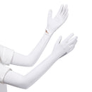 White Cooling UV Protection Arm Sleeves Long Sun Block Gloves Breathable Stretchy Hand Cover for Cycling Driving and Outdoor Sports Australia