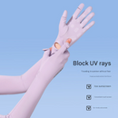 White Cooling UV Protection Arm Sleeves Long Sun Block Gloves Breathable Stretchy Hand Cover for Cycling Driving and Outdoor Sports Australia