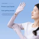 Grey Cooling UV Protection Arm Sleeves Long Sun Block Gloves Breathable Stretchy Hand Cover for Cycling Driving and Outdoor Sports Australia