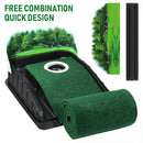 Indoor Golf Putting Mat with Automatic Ball Return System 2.6m Practice Green with Alignment Guides for Home and Office Training