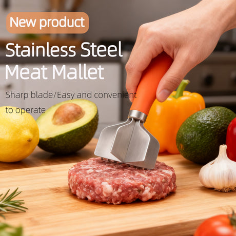 304 Stainless Steel Meat Chopper and Ground Beef Masher - 19cm Heat Resistant Kitchen Tool for Aussie Home Cooking and Meal Prep