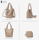 Black Women's Small PU Leather Bucket Bag with Secure Lock and Horse Charm - 20cm Compact Crossbody Handbag for Everyday Use