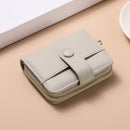 Grey Women's Short PU Leather Wallet 2 Pack - Fashion Lychee Grain Purse with Multi Card Slots and Zipper Coin Pocket - Compact Organiser for Daily Use