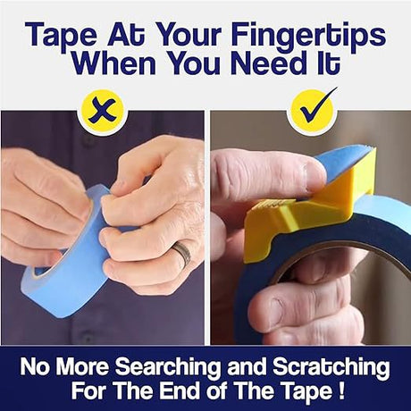 15 Pack Masking Tape Cutter Set (5 x 3 Sizes) Compact Clip-On Dispenser for 1