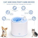 Grey Electric Pet Paw Cleaner Automatic Dog Foot Washer Cup with Built-in Soap Dispenser Soft Silicone Massage Bristles for Small Dogs & Cats