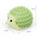 Green 4 Pack Hedgehog Catnip Toys Self Grooming Face Scratcher & Teething Chew Toy Soft Rubber Interactive Play Set for Kittens